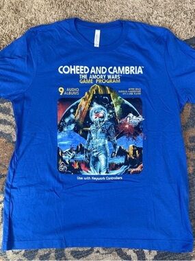 Coheed and Cambria The Amory Wars Game Program Blue XL Never Worn